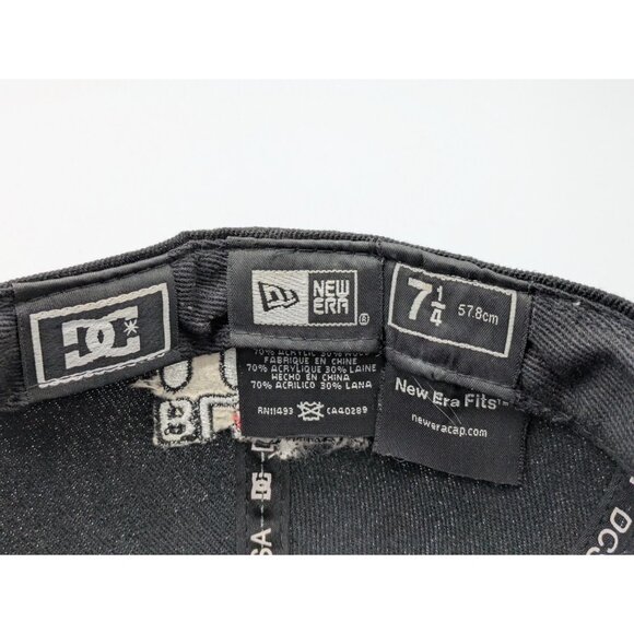 DC Ken Block 43 New Era Skull Fitted Hat Size 7 1/4 Acrylic Wool Black - Picture 2 of 7